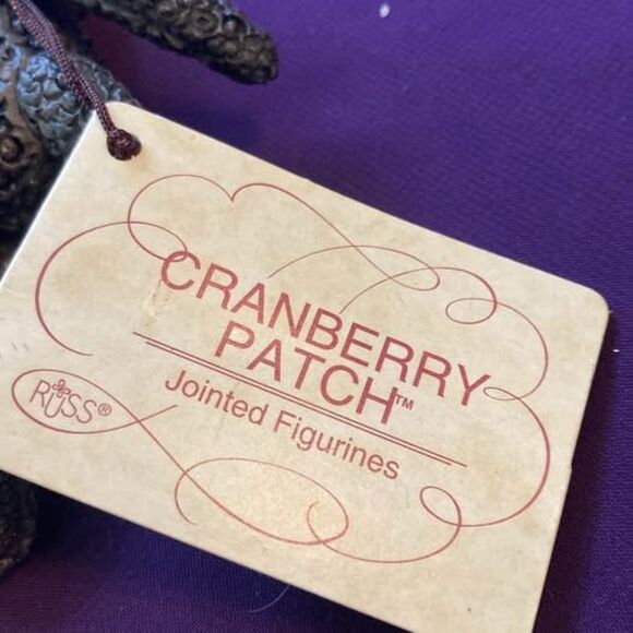 Cranberry Patch Teddy Bear Figurine - Picture 3 of 5